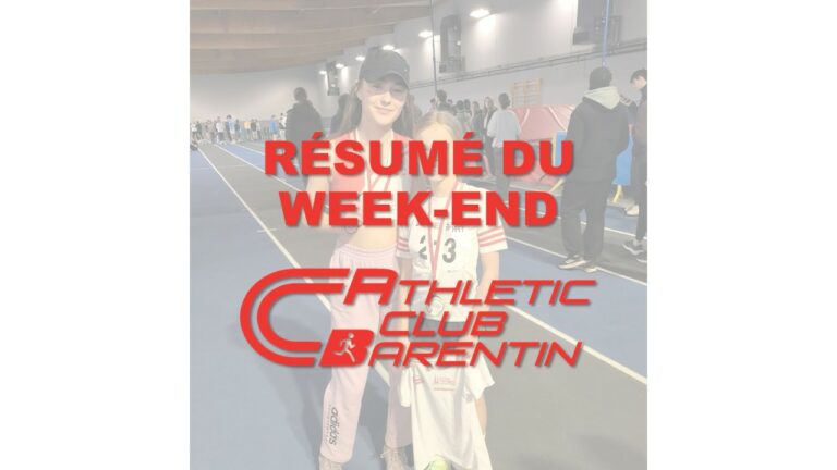 Peut être une image de 6 personnes et texte qui dit ’RÉSUMÉ DU WEEK-END END WEEK. CATETIC 安 WARENTIN ATHLETIC COARENTIN CLUB GRP’