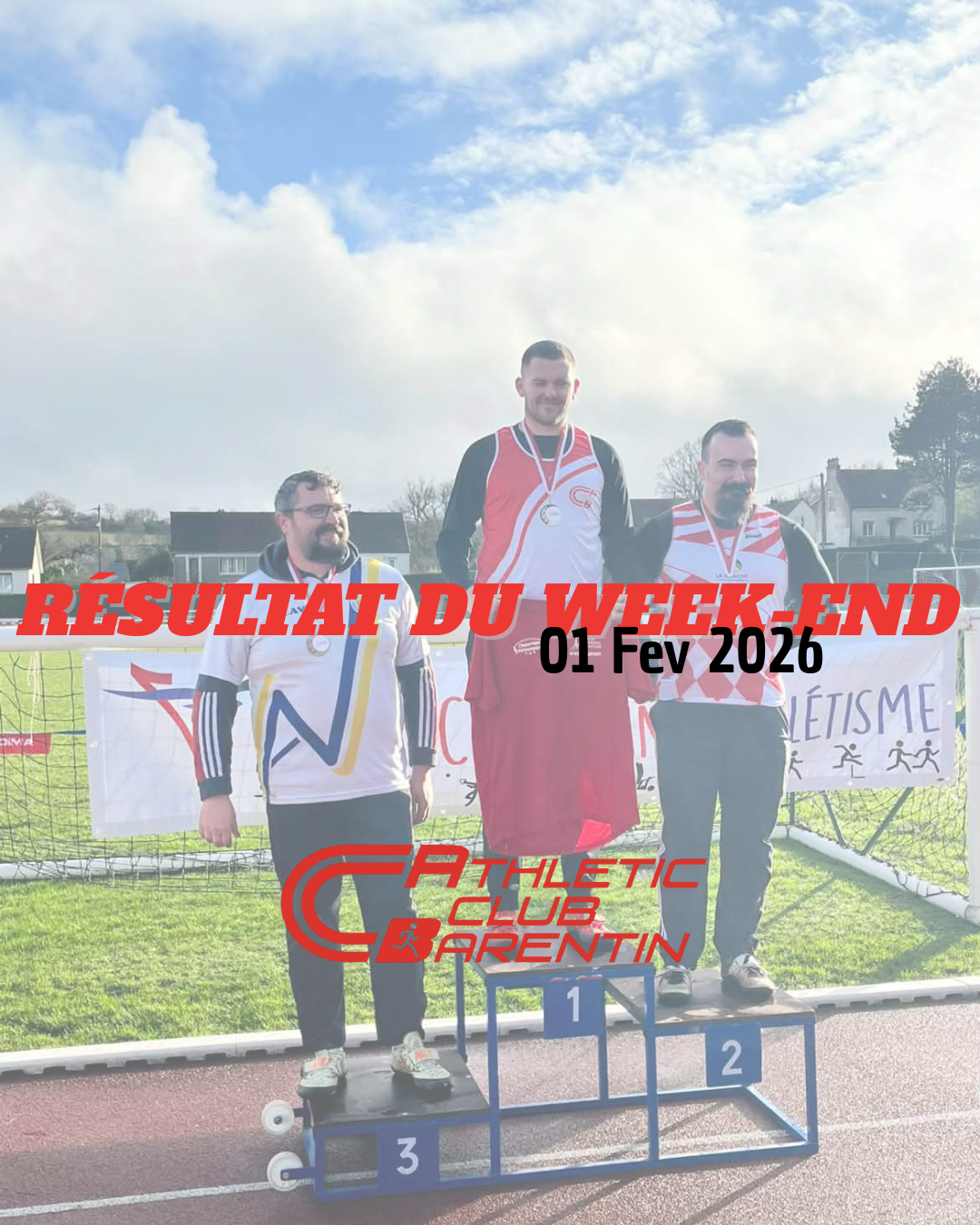 Résultats du week-end ​🔴⚪ : championnat régional de lancers longs + régionaux d’épreuves combinées minimes