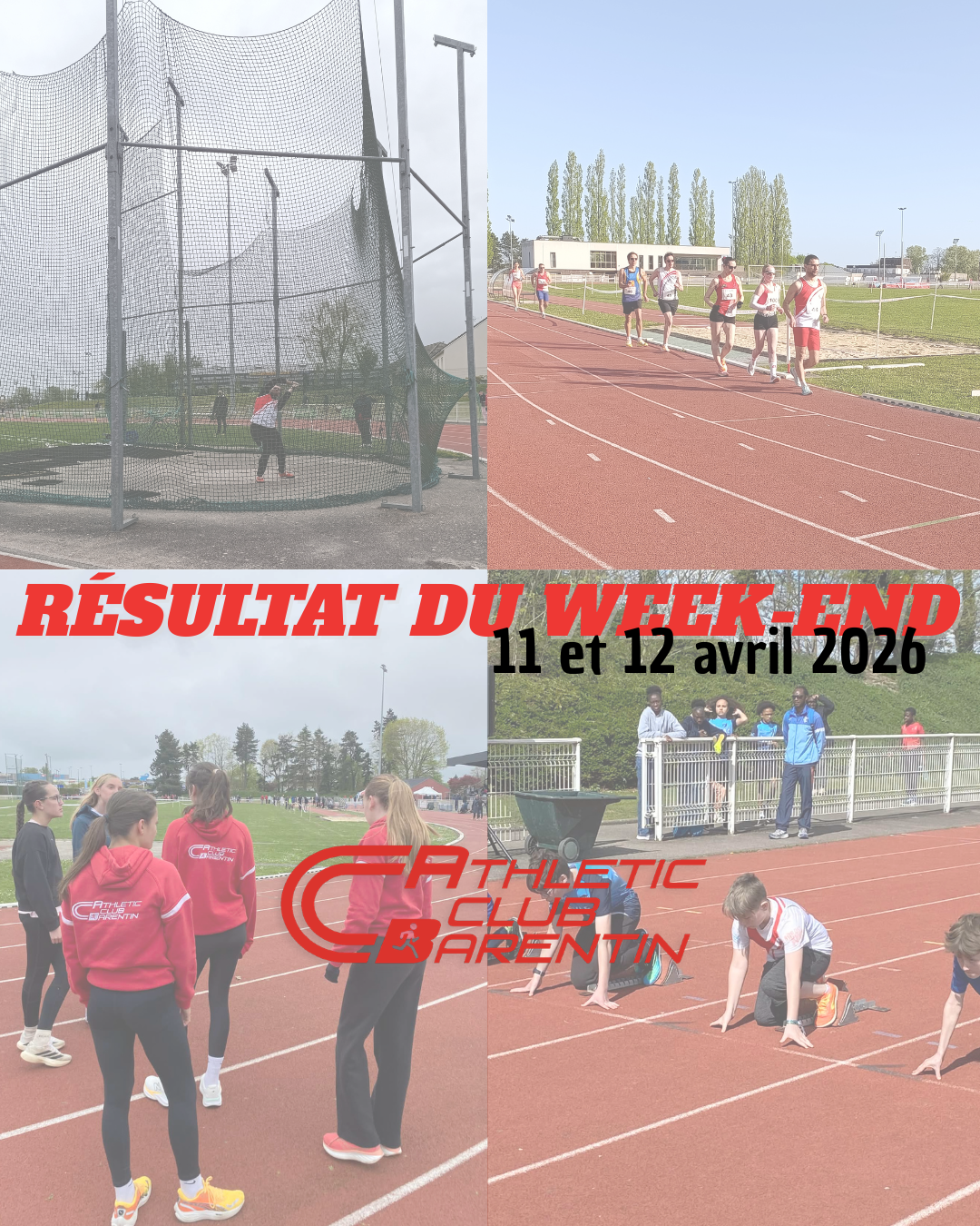 Résultat du week-end : Combinés BE/MI + Epreuves ouvertes Adultes 11 et 12 avril 2026 🔴⚪
